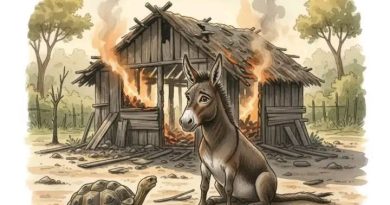 CONTE : LA TORTUE ET LA MAISON BRULEE DE L&rsquo;ANE